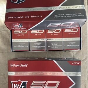 50 Elite Men's Golf Balls - Red/White